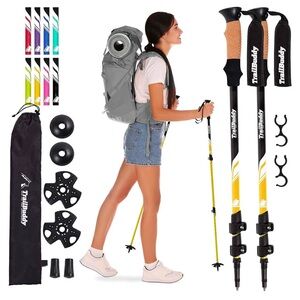 Trail Buddy 54” Trekking Poles - Yellow